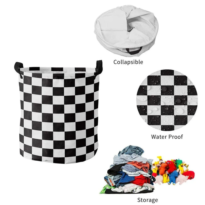 Foldable Laundry Basket - Cars Design Storage Bin for Clothes & Toys