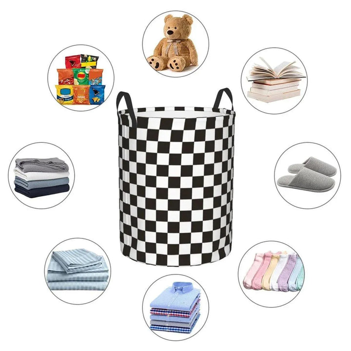 Foldable Laundry Basket - Cars Design Storage Bin for Clothes & Toys