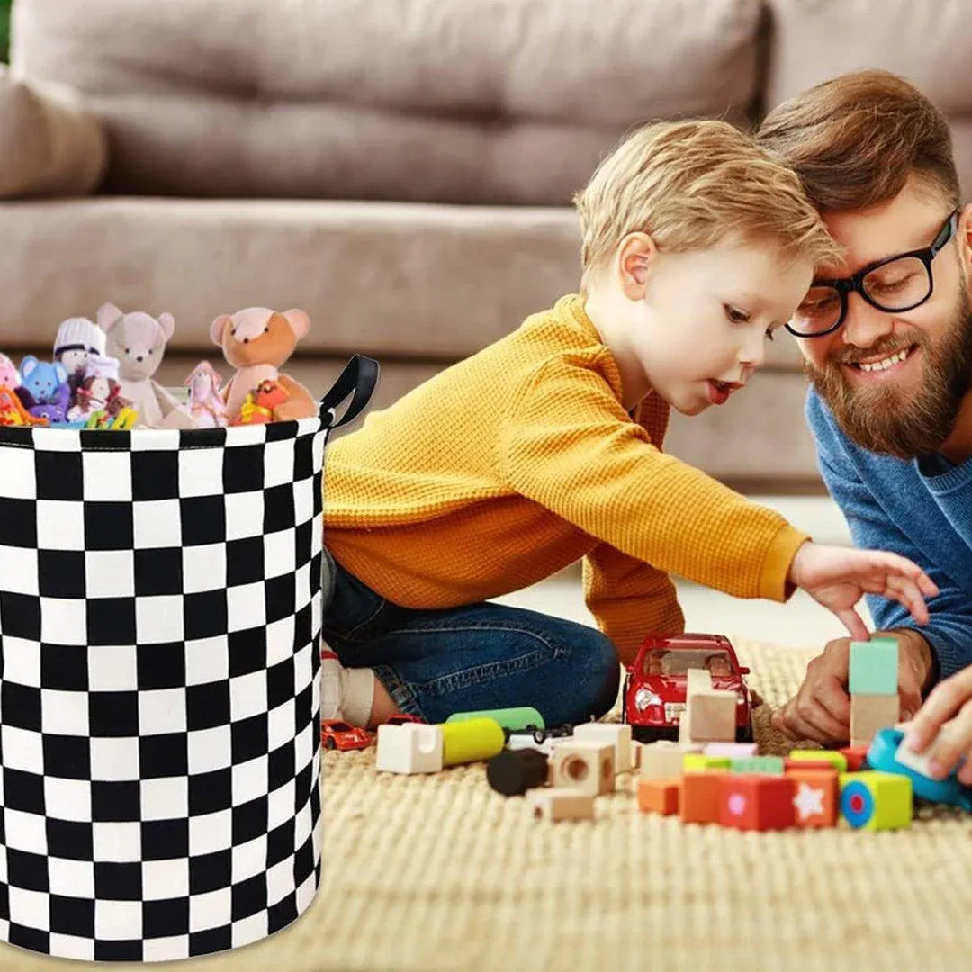 Foldable Laundry Basket - Cars Design Storage Bin for Clothes & Toys