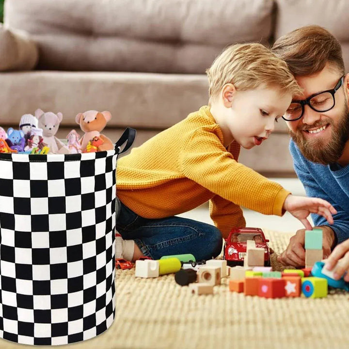 Foldable Laundry Basket - Cars Design Storage Bin for Clothes & Toys