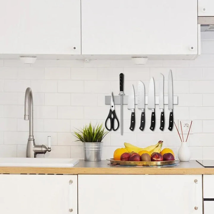 Stainless Steel Magnetic Knife Rack Holder - 30cm Kitchen Knife Storage