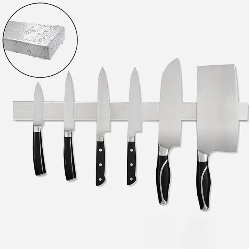 Stainless Steel Magnetic Knife Rack Holder - 30cm Kitchen Knife Storage