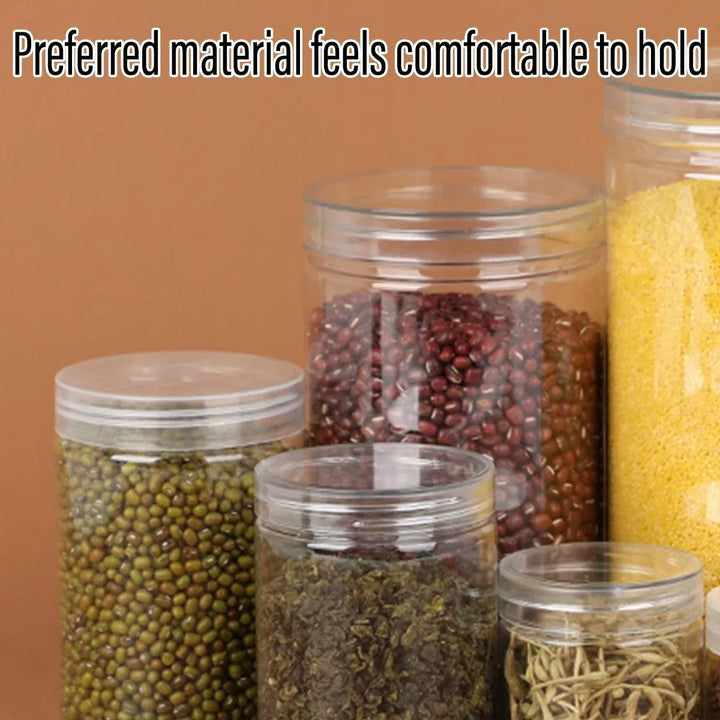 Wide Mouth Plastic Storage Bottles 50PCS - Transparent Airtight 1L Containers 1000ml