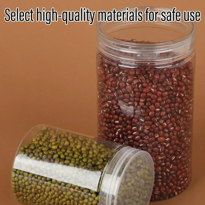 Wide Mouth Plastic Storage Bottles 50PCS - Transparent Airtight 1L Containers 1000ml
