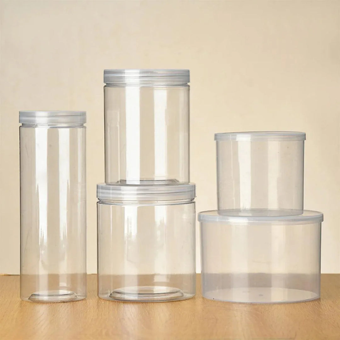Wide Mouth Plastic Storage Bottles 50PCS - Transparent Airtight 1L Containers 1000ml