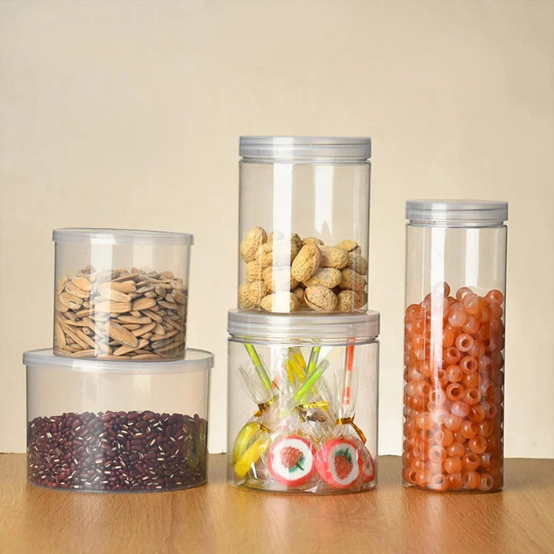 Wide Mouth Plastic Storage Bottles 50PCS - Transparent Airtight 1L Containers 1000ml