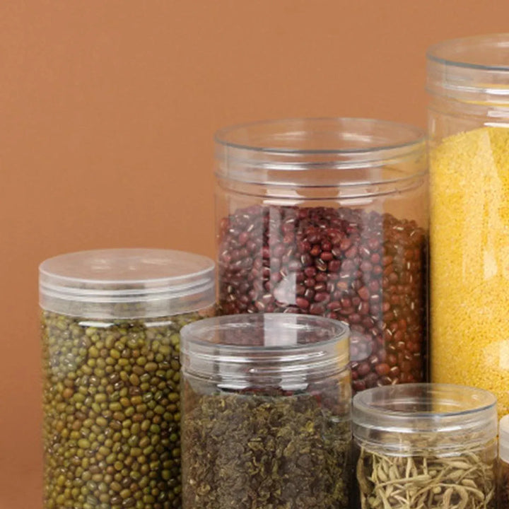 Wide Mouth Plastic Storage Bottles 50PCS - Transparent Airtight 1L Containers 1000ml