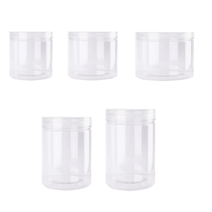 Wide Mouth Plastic Storage Bottles 50PCS - Transparent Airtight 1L Containers 1000ml