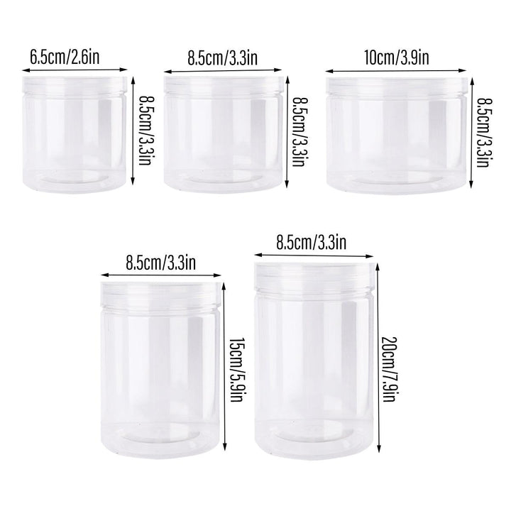 Wide Mouth Plastic Storage Bottles 50PCS - Transparent Airtight 1L Containers 1000ml