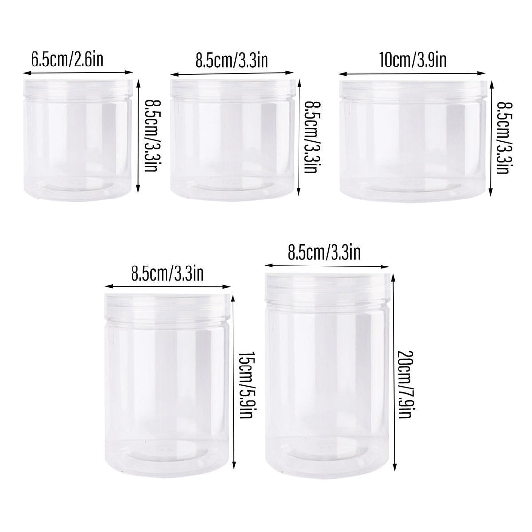 Wide Mouth Plastic Storage Bottles 50PCS - Transparent Airtight Food Containers 500ml