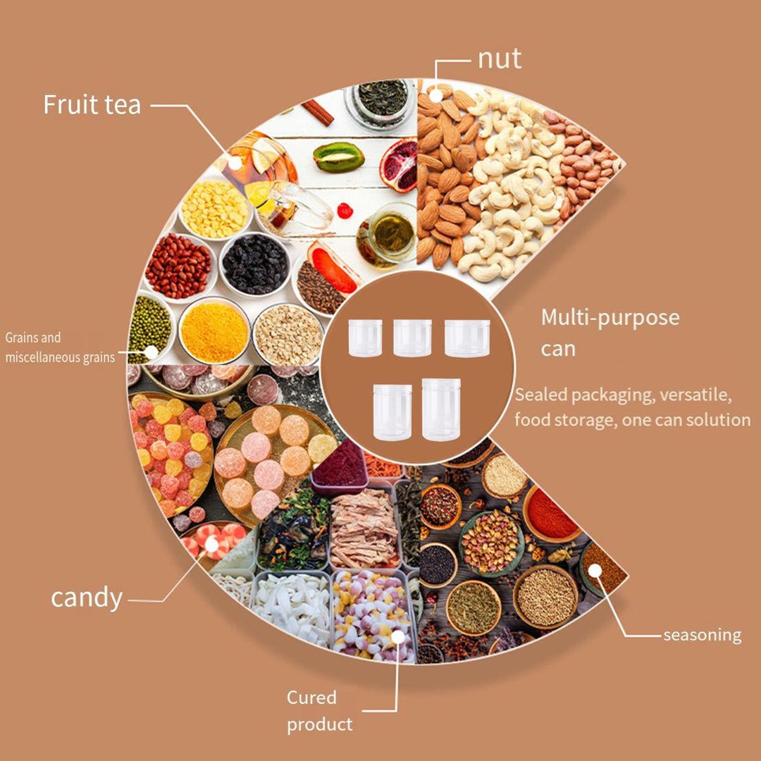 Wide Mouth Plastic Storage Bottles 50PCS - Transparent Airtight Food Containers 500ml