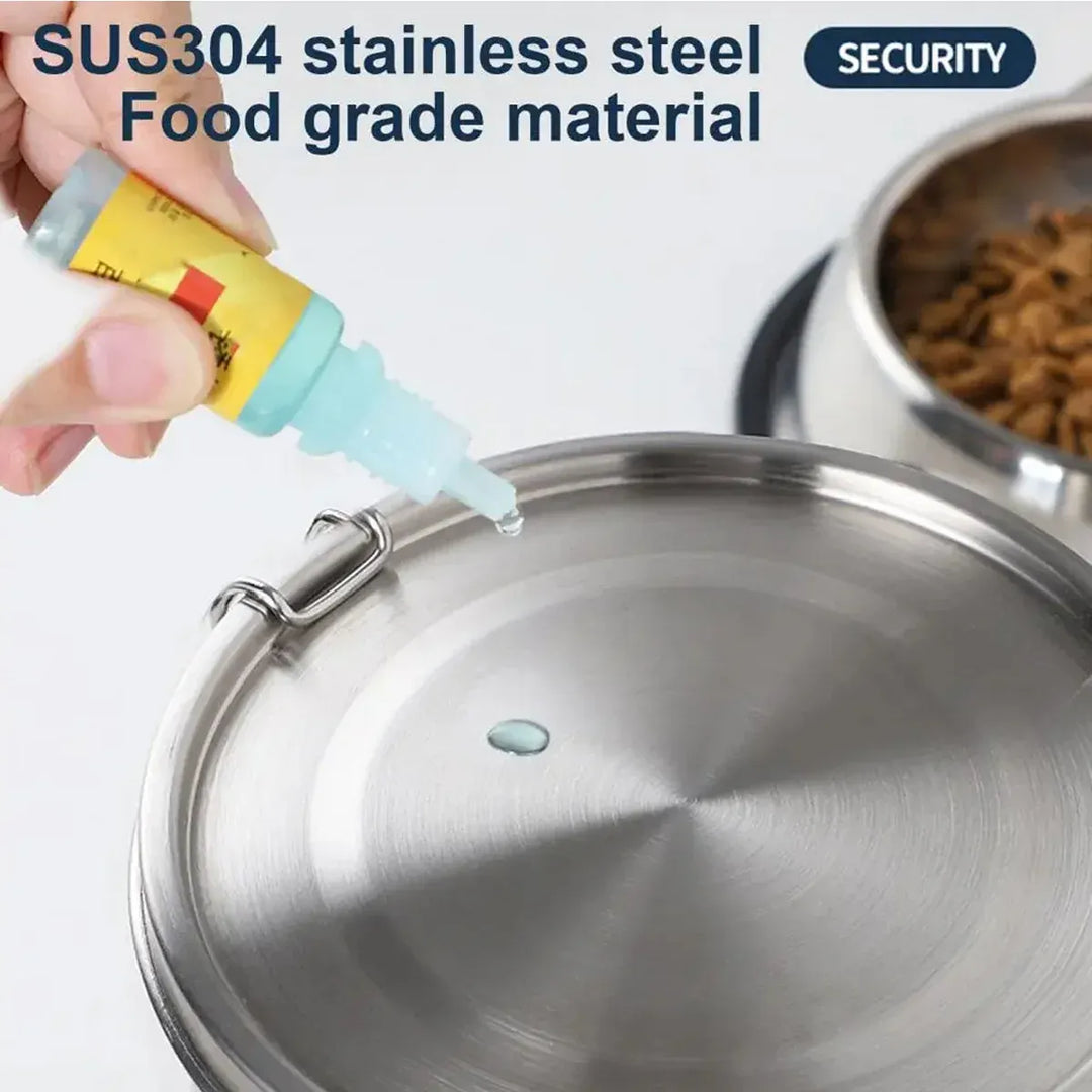 Stainless Steel Pet Food Storage Container 1000ml - Airtight Dog Cat Food Bin