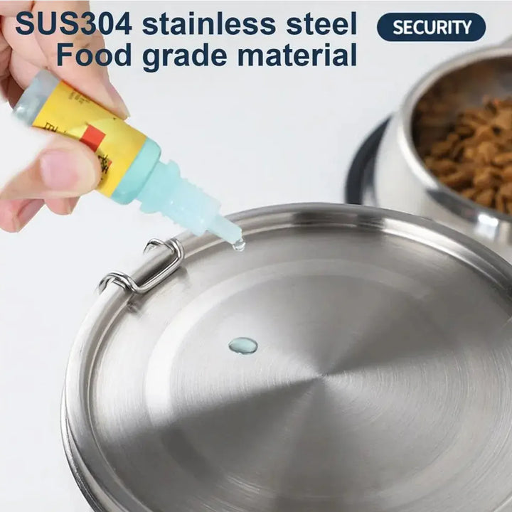 Stainless Steel Pet Food Storage Container 1000ml - Airtight Dog Cat Food Bin