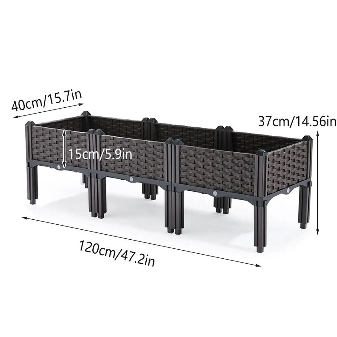 Outdoor Rectangular Balcony Vegetable Planter Box Garden Flower Planting