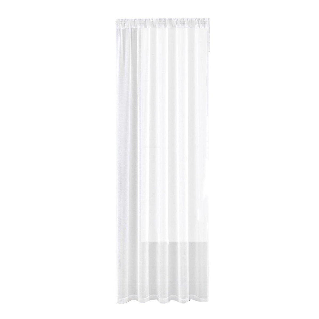Sheer Voile Curtains Rod Pocket Window Panel for Bedroom 140cm x 230cm Drapes - Black