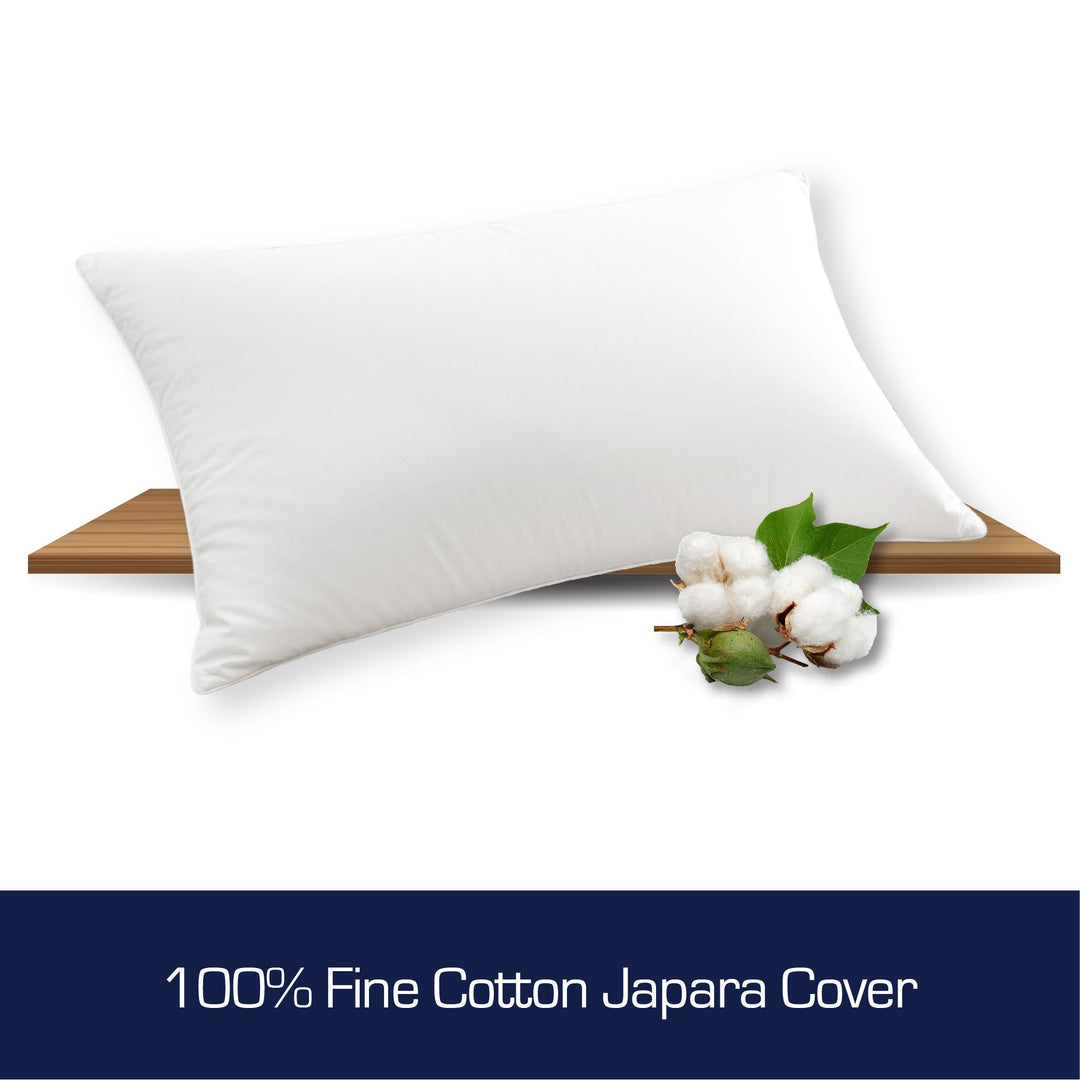 Luxor Hotel Quality Pillows 2 Pack - Australian Made Standard 48x73cm Japara Cotton
