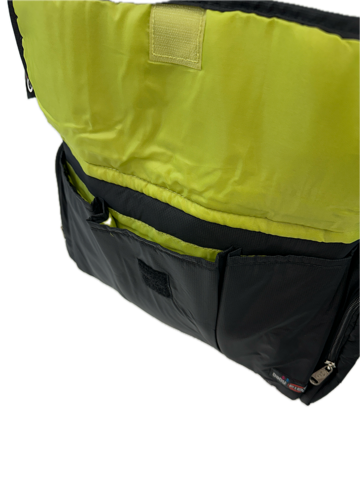 Baby Nappy Diaper Bag - Large Travel Tote with Changing Mat & Insulated Pockets (Black)