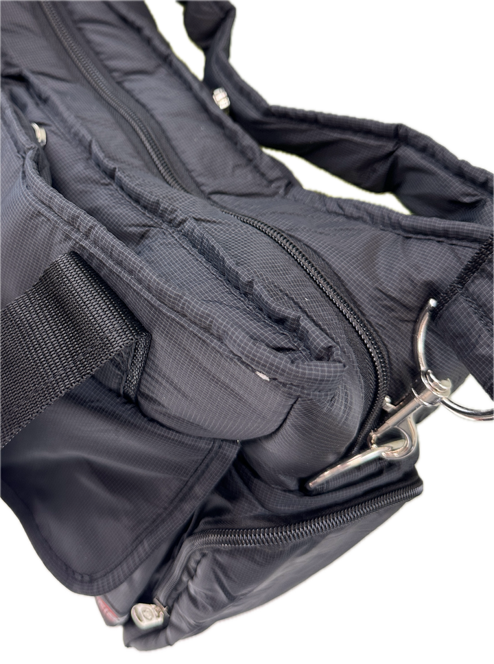 Baby Nappy Diaper Bag - Large Travel Tote with Changing Mat & Insulated Pockets (Black)