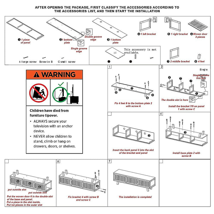 European Style TV Cabinet Entertainment Unit Stand Storage