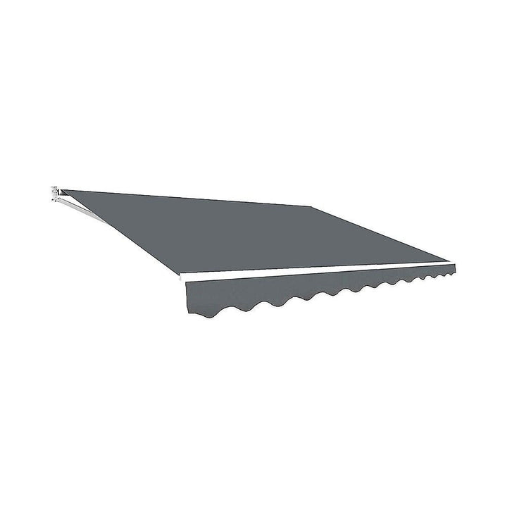 Outdoor Folding Arm Awning Retractable Sunshade Canopy Grey 5.0m x 2.5m