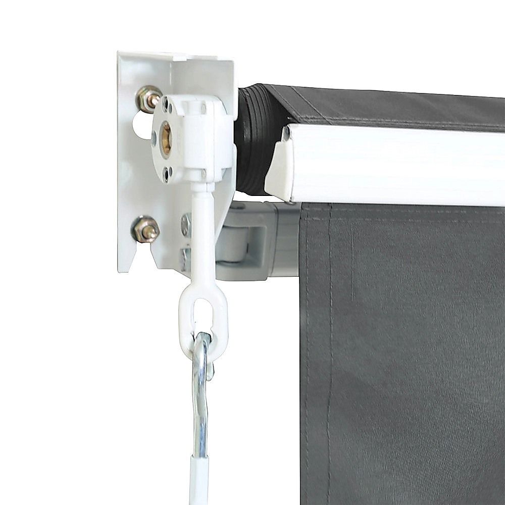 Outdoor Folding Arm Awning Retractable Sunshade Canopy Grey 5.0m x 2.5m