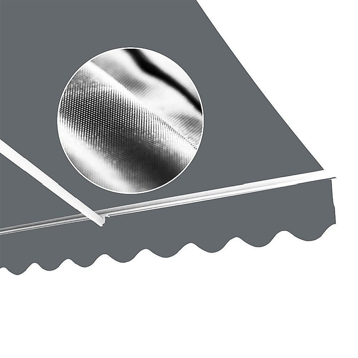 Outdoor Folding Arm Awning Retractable Sunshade Canopy Grey 5.0m x 2.5m