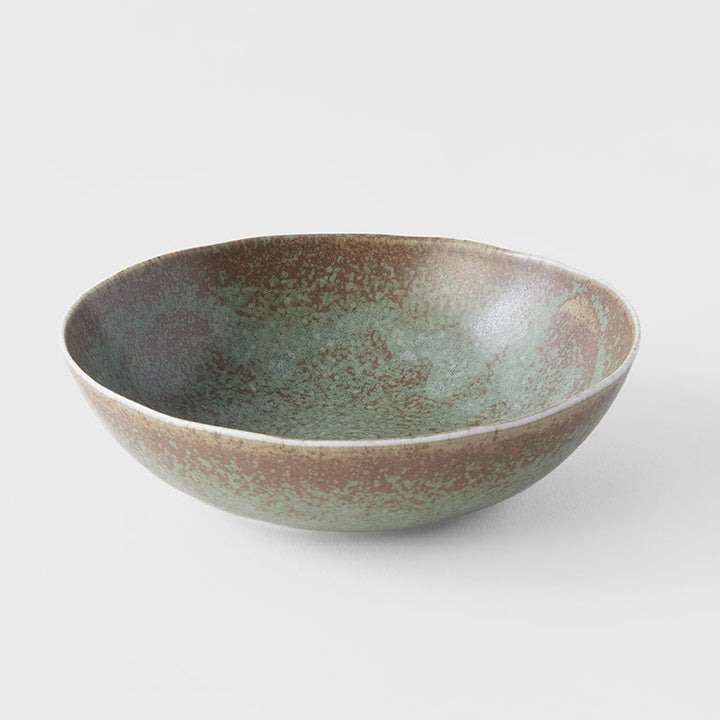 Bowl Oval 16cm Green Fade Glaze