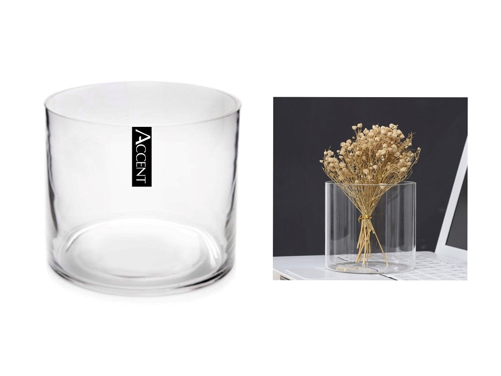 bulk 6 Glass Cylinder Decorative Vase-15/25/40cm