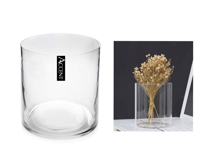 bulk 6 Glass Cylinder Decorative Vase-15/25/40cm