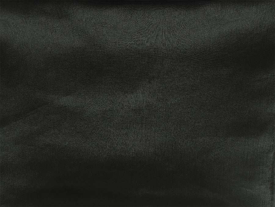 2 Piece Sheer Voile Curtains 548cm Wide 230cm Drop - Pinch Pleat Black