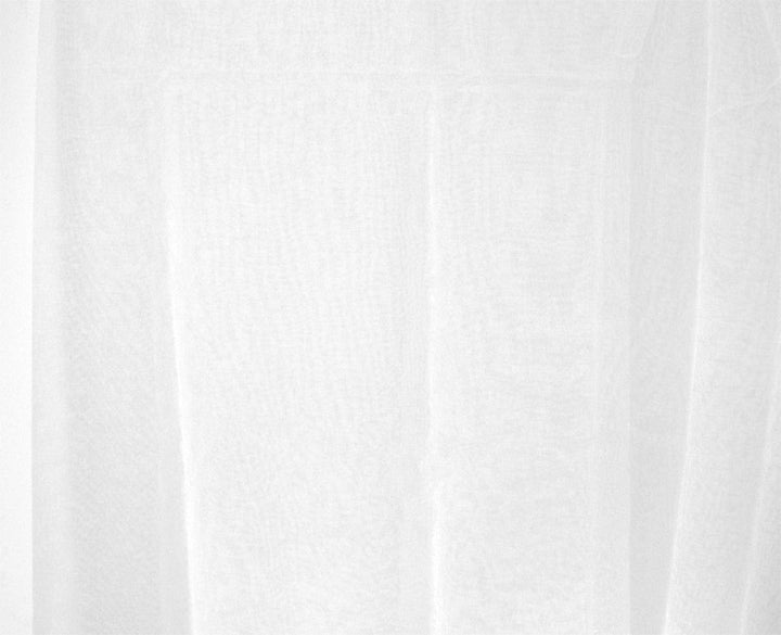 2 Piece Sheer Voile Curtains 580cm Wide 270cm Drop - Pinch Pleat White
