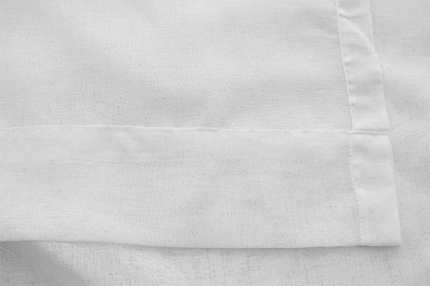 2 Piece Sheer Voile Curtains 580cm Wide 270cm Drop - Pinch Pleat White