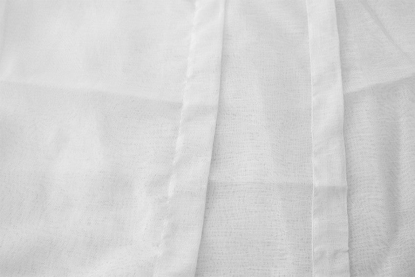 2 Piece Sheer Voile Curtains 580cm Wide 270cm Drop - Pinch Pleat White