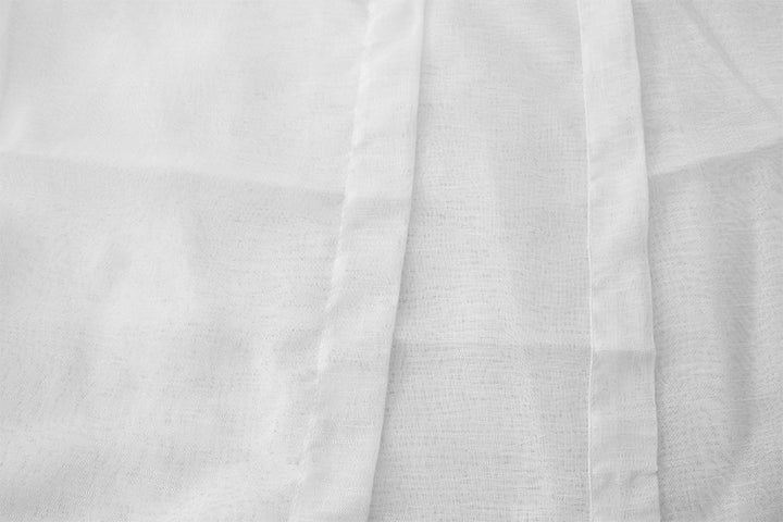 2 Piece Sheer Voile Curtains 580cm Wide 270cm Drop - Pinch Pleat White