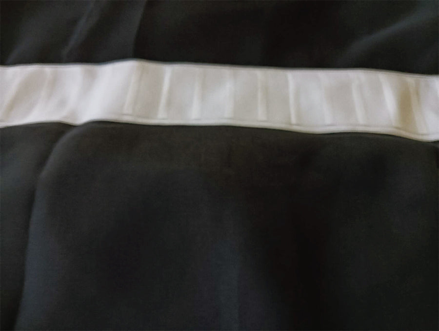 Single Sheer Voile Curtain 295cm Wide 270cm Drop - Pinch Pleat Black