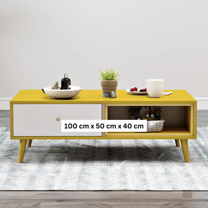 NNECN Modern TV Stand Side Table Coffee Table Package - Living Room Furniture Set