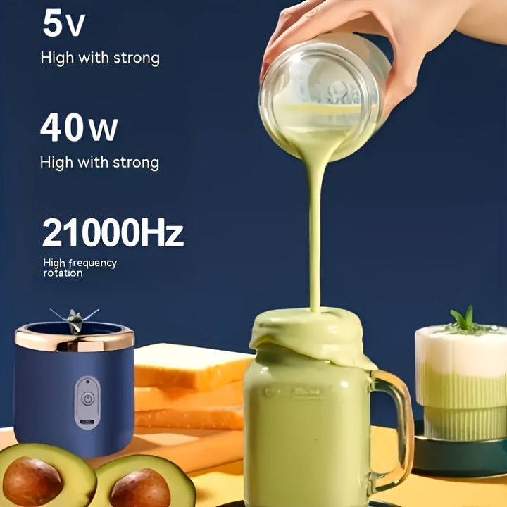 Portable USB Rechargeable Blender Cup Blue - Personal Smoothie Juicer