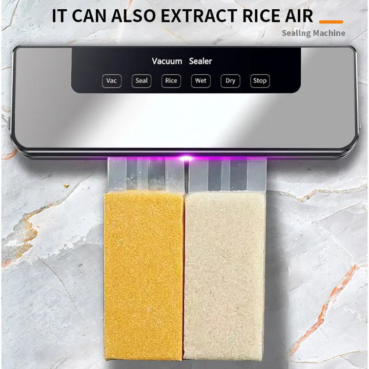 Automatic Vacuum Sealer for Food Storage - Dry & Wet Sealing Machine