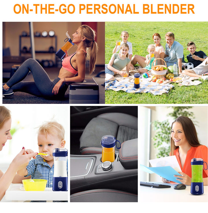 Portable Mini Juicer Purple - Rechargeable Electric Fruit Blender Cup