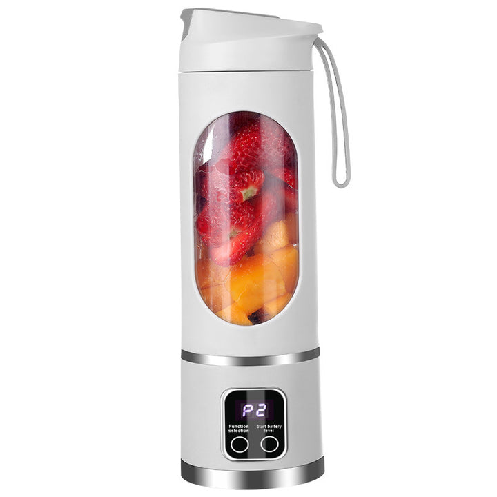 Portable Electric Blender 450ml White - USB Rechargeable 12 Blade Juicer