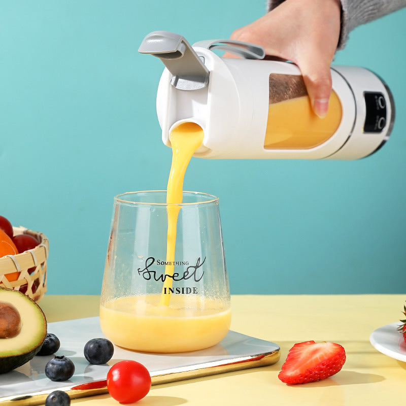 Portable Electric Blender 450ml White - USB Rechargeable 12 Blade Juicer