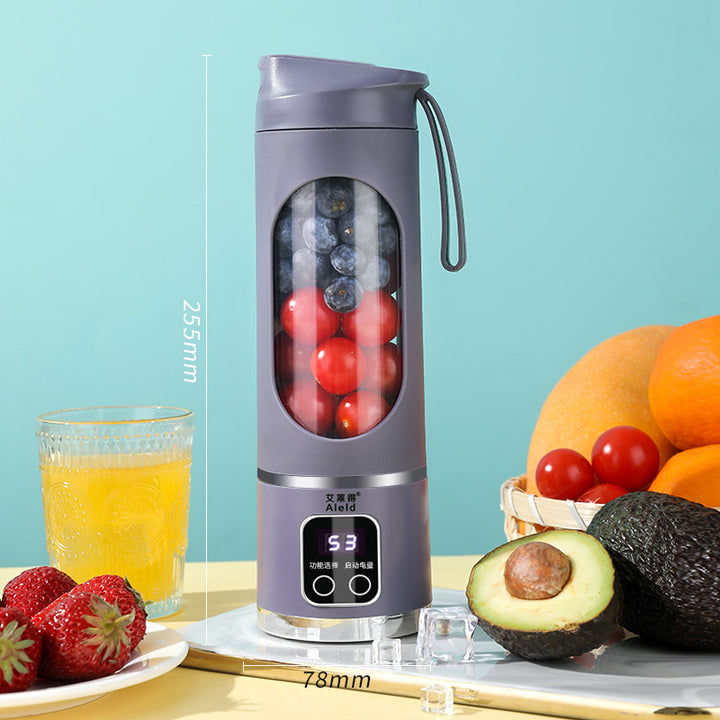 Portable Electric Blender 450ml White - USB Rechargeable 12 Blade Juicer