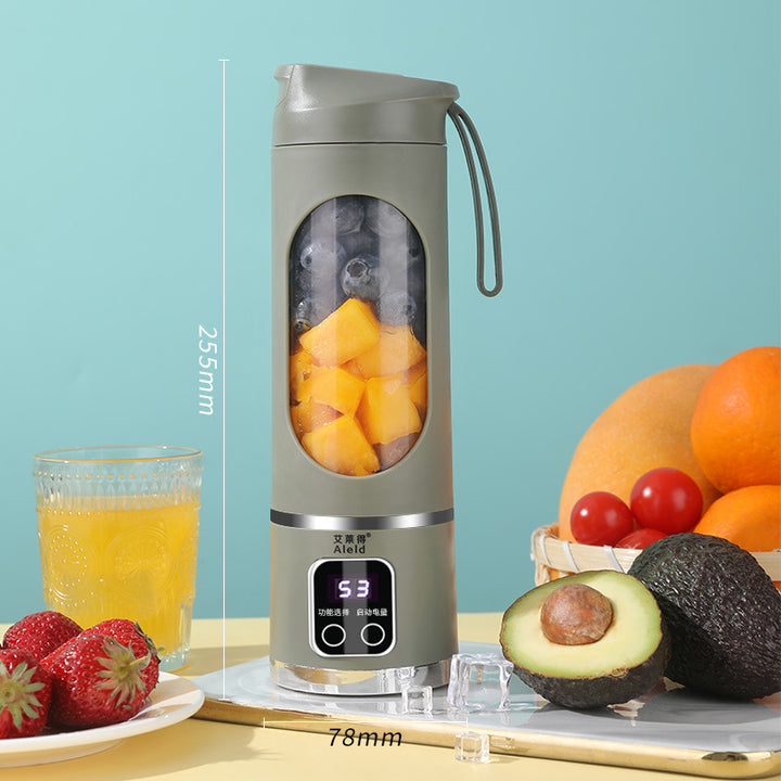 Portable Electric Blender 450ml White - USB Rechargeable 12 Blade Juicer