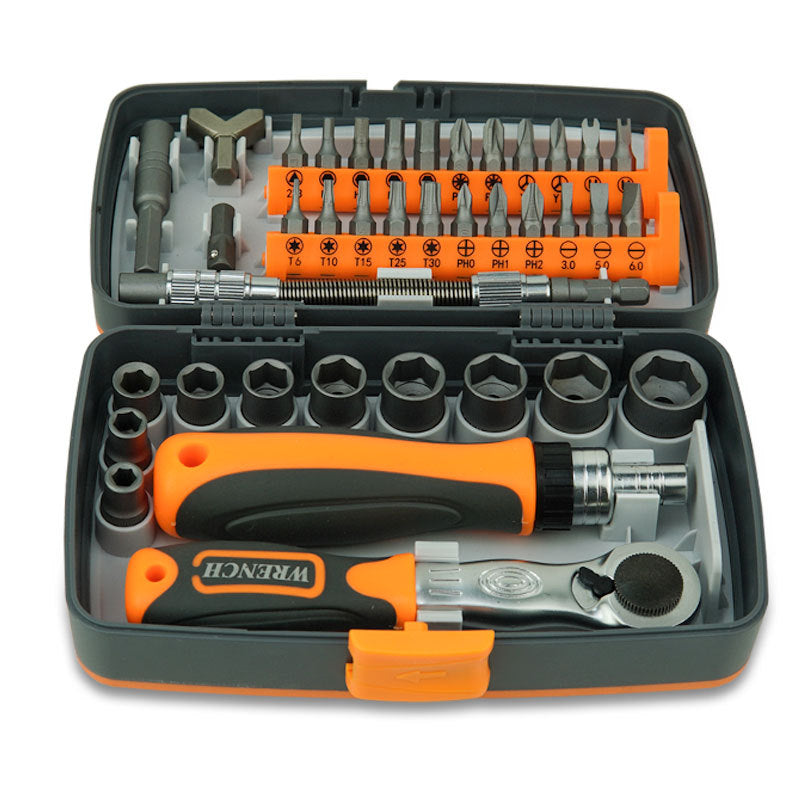 38-Piece Ratchet Screwdriver & Socket Wrench Set - Professional Multi-Bit Repair Tool Kit