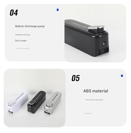 2 Pcs Gold Modern Wall-Mounted Press Soap Dispenser - 300ml Refillable Pump for Bathroom & Kitchen