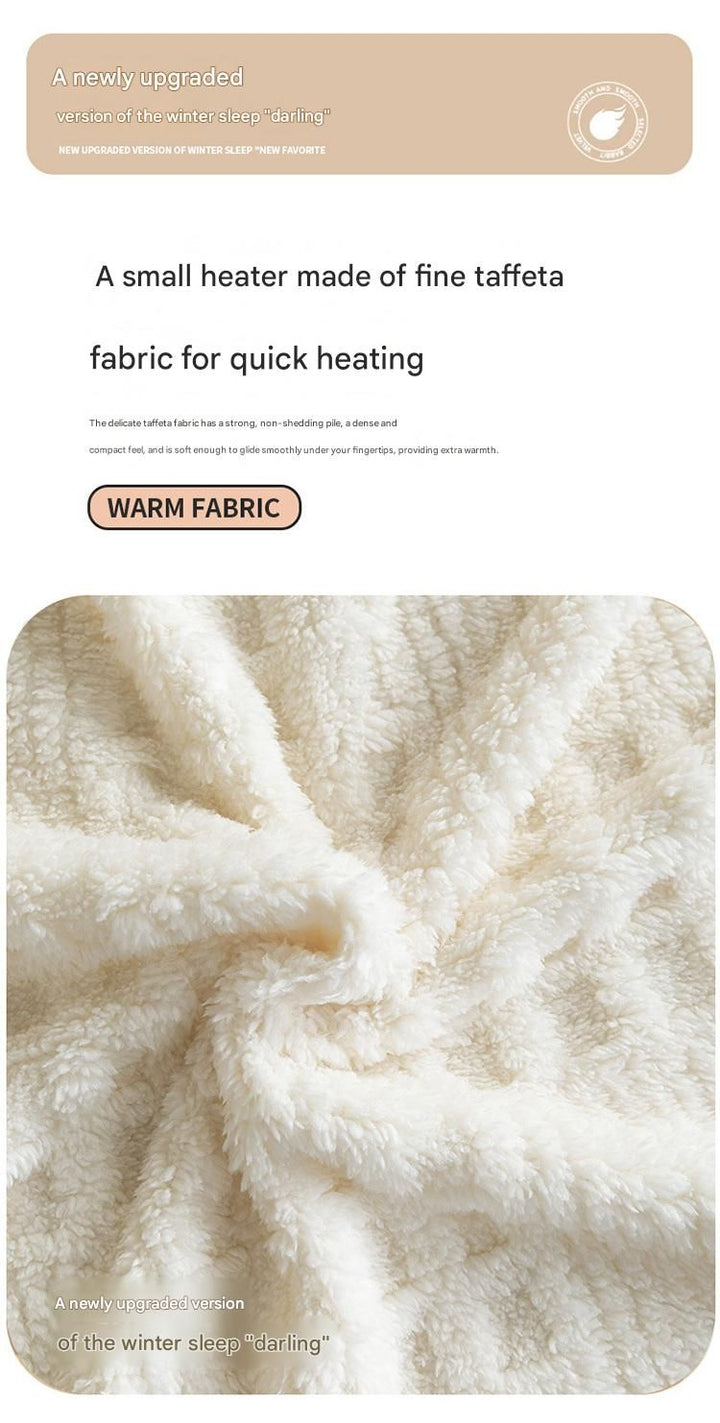 Light coffee color 100*150cm Thickened Double-Sided Plush Waffle Weave Throw Blanket - Anti-Static Taffeta Velvet & Flannel Fleece - Warm, Soft, Non-Shedding Blanket for Winter, Sofa, Bed & Office