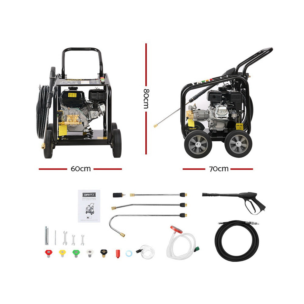 Giantz 4800PSI Petrol High Pressure Washer 10HP 20M Hose - Heavy Duty Cleaner