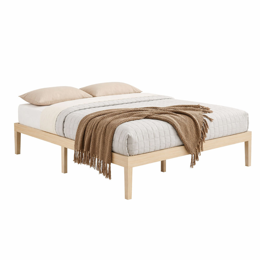 Artiss Bed Frame Double Size Wooden Base Platform Timber Pine BRUNO