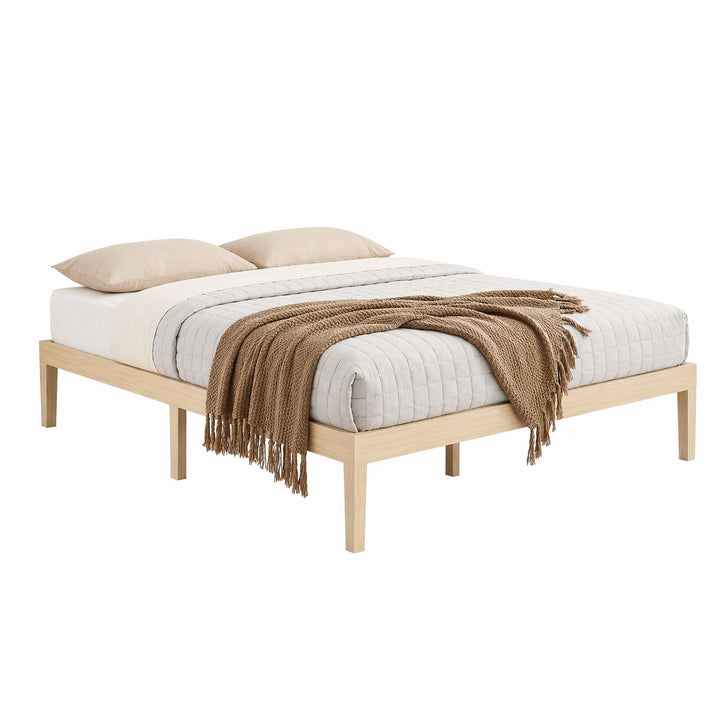 Artiss Bed Frame Double Size Wooden Base Platform Timber Pine BRUNO