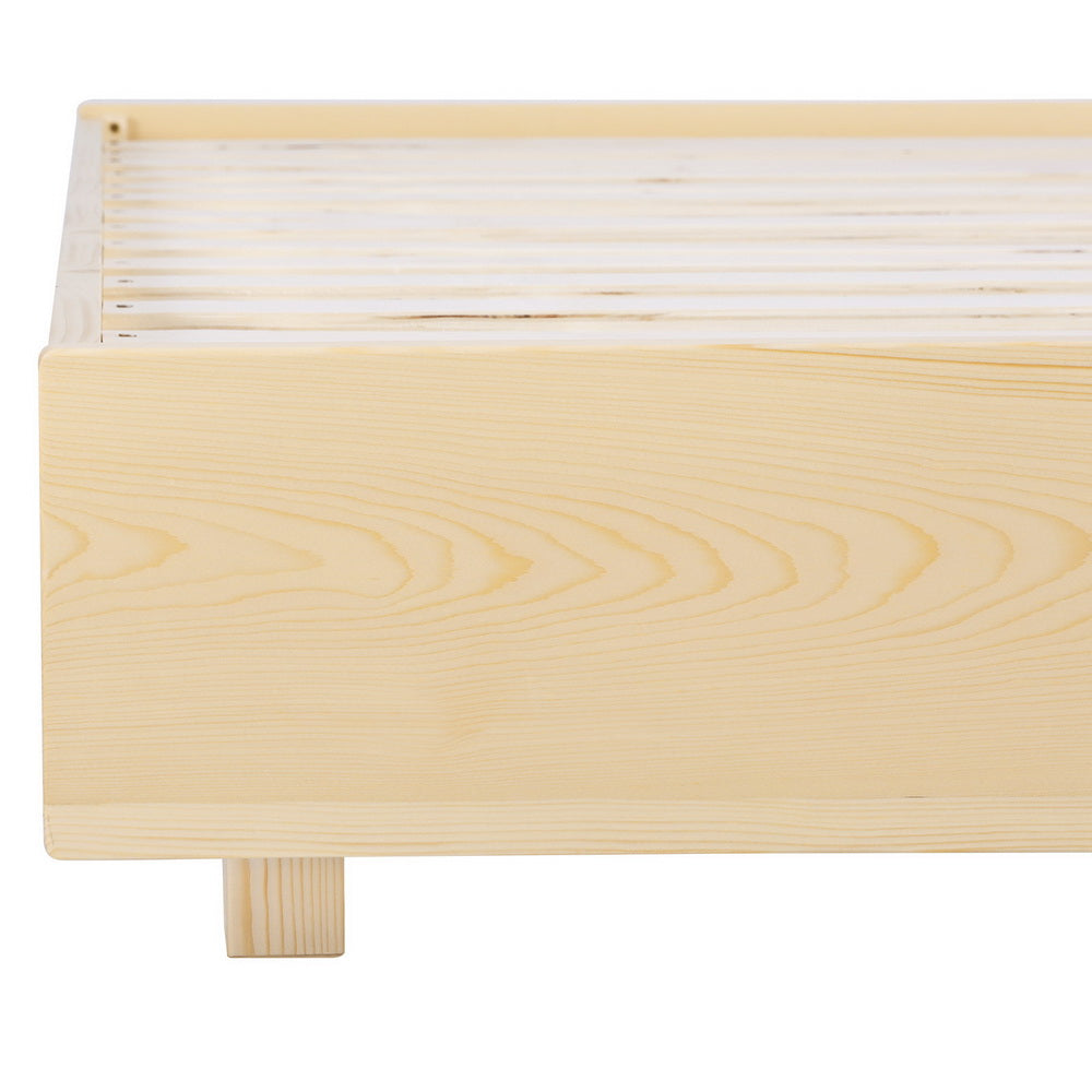 Artiss Bed Frame Queen Size Floating Wooden Base Platform Timber ODIN